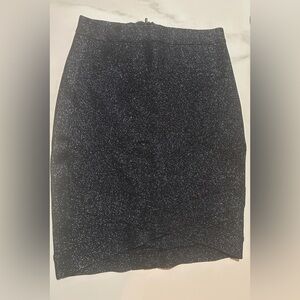 Bebe Glitter Black Pencil Skirt